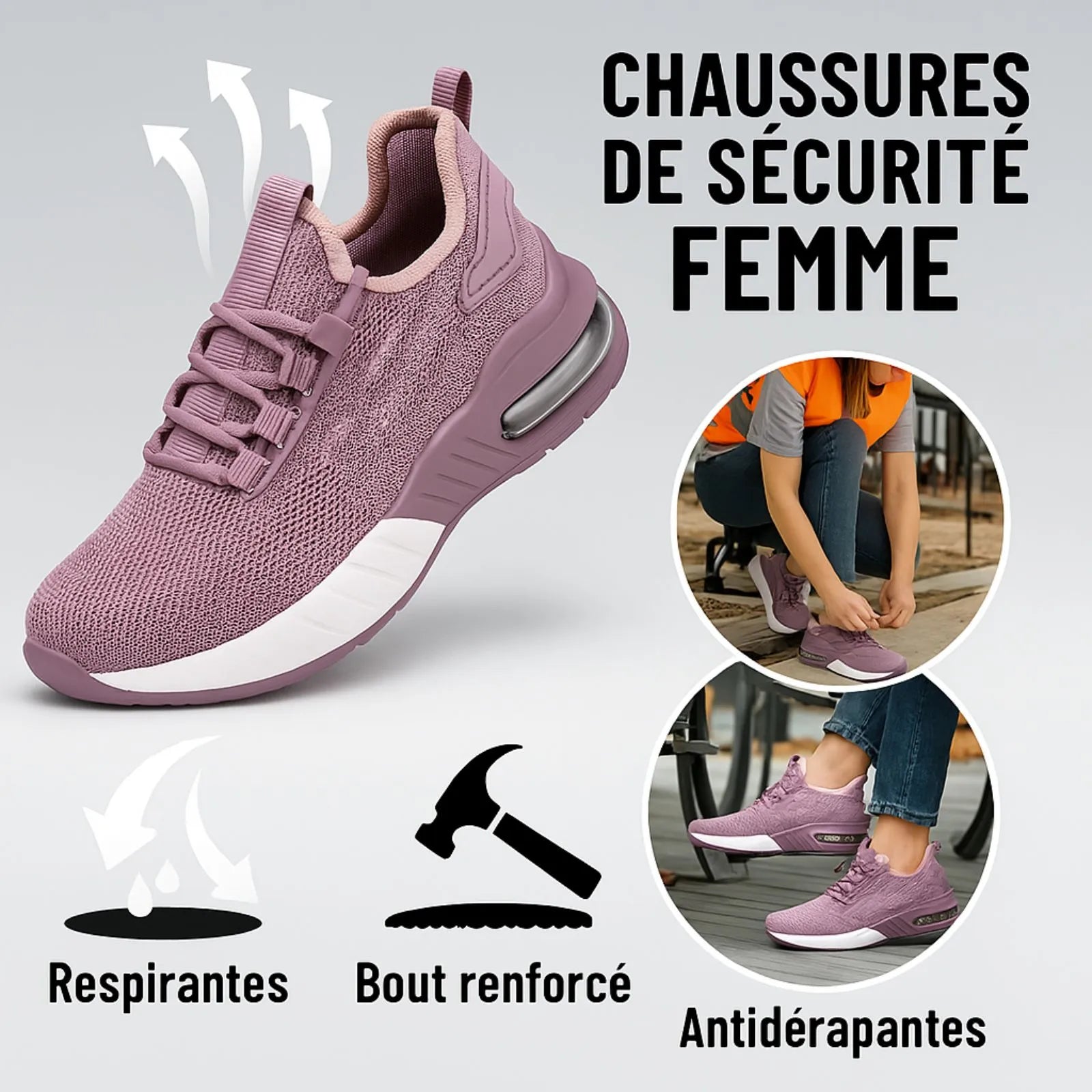 Baskets de Sécurité Pour Femme Violet - Astro