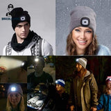 Bonnet Hiver LED avec lampe frontale intégrée - Bricolo-Pro