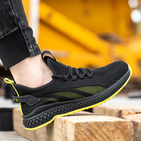 Veiligheidsschoenen Heren Werkschoenen Dames met Stalen Neus Ademende Lichtgewicht Slip Bestendig Beschermende Schoenen Sneaker Grijs 48 Veiligheidsschoenen Heren Werkschoenen Dames met Stalen Neus Ademende Lichtgewicht Slip Bestendig Beschermende Schoenen Sneaker Grijs 48