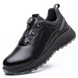 Chaussures De Sécurité De Travail Antidérapantes En Cuir Noir Insulation 6kv Pour Hommes