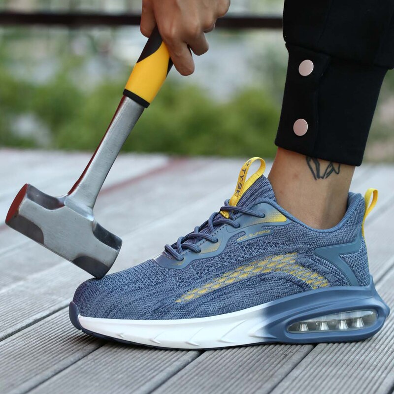 Scarpe Antinfortunistiche Uomo ISOOUS - Punta In Acciaio - Leggere E Traspiranti - Con Cuscino D'Aria - Foto 11